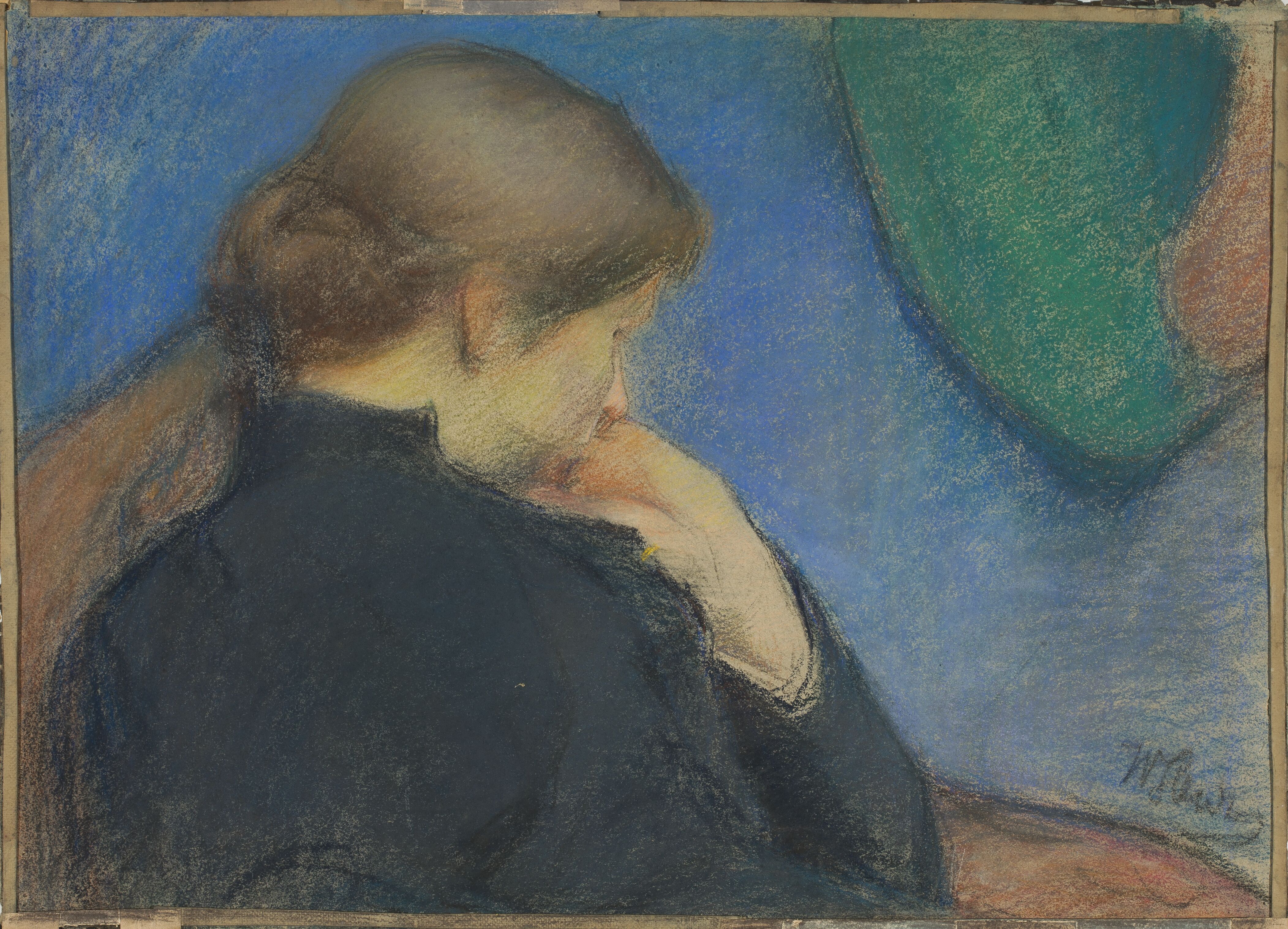 Władysław Ślewiński, Zadumana, pastel, 1896. Źródło: Muzeum Narodowe w Warszawie, https://cyfrowe.mnw.art.pl